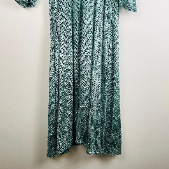 Cult Gaia Oona Dress Seafoam wrap dress with belt long sleeve size M - Picture 3 of 11